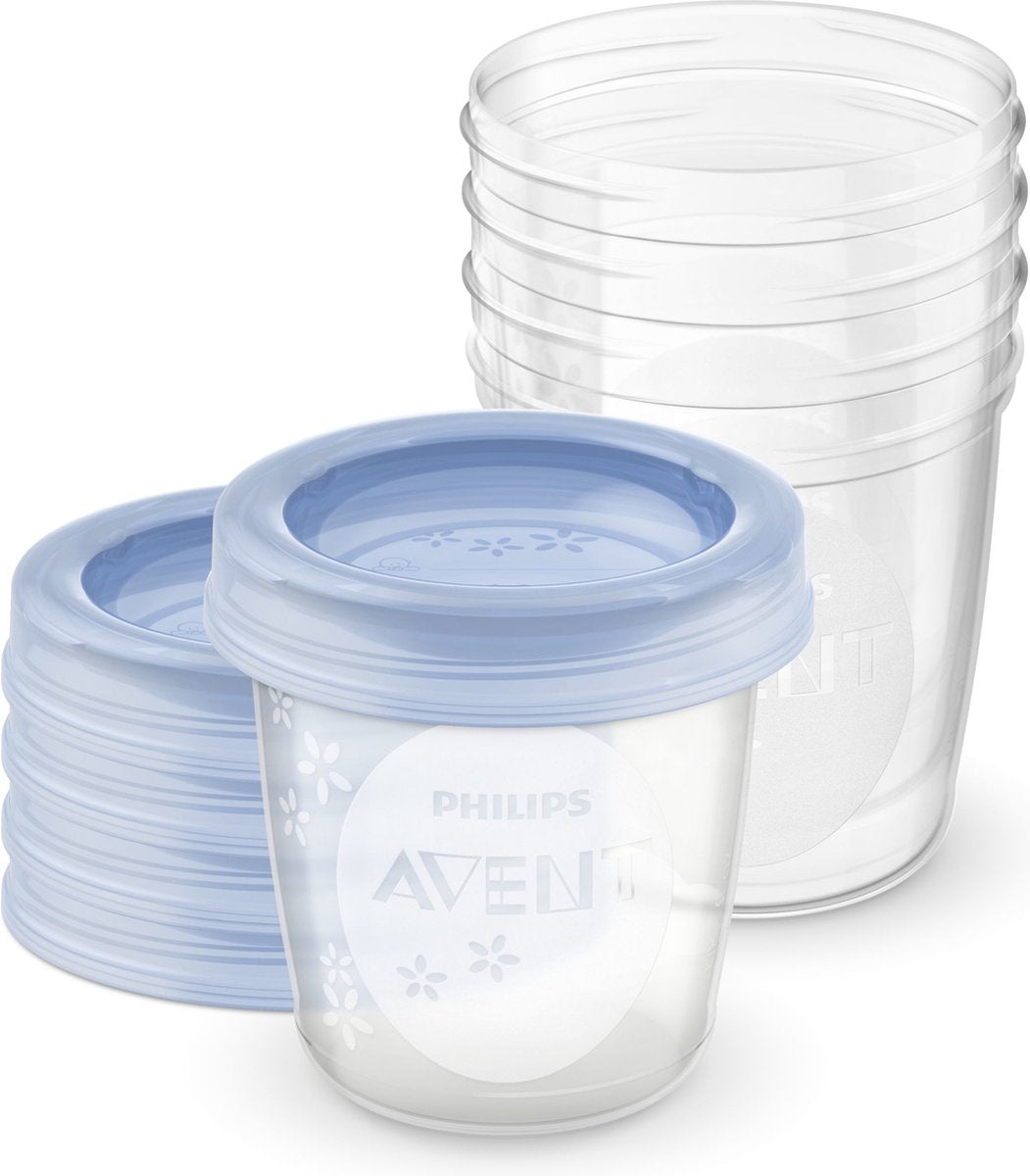Bewaarbekers voor melk en voeding