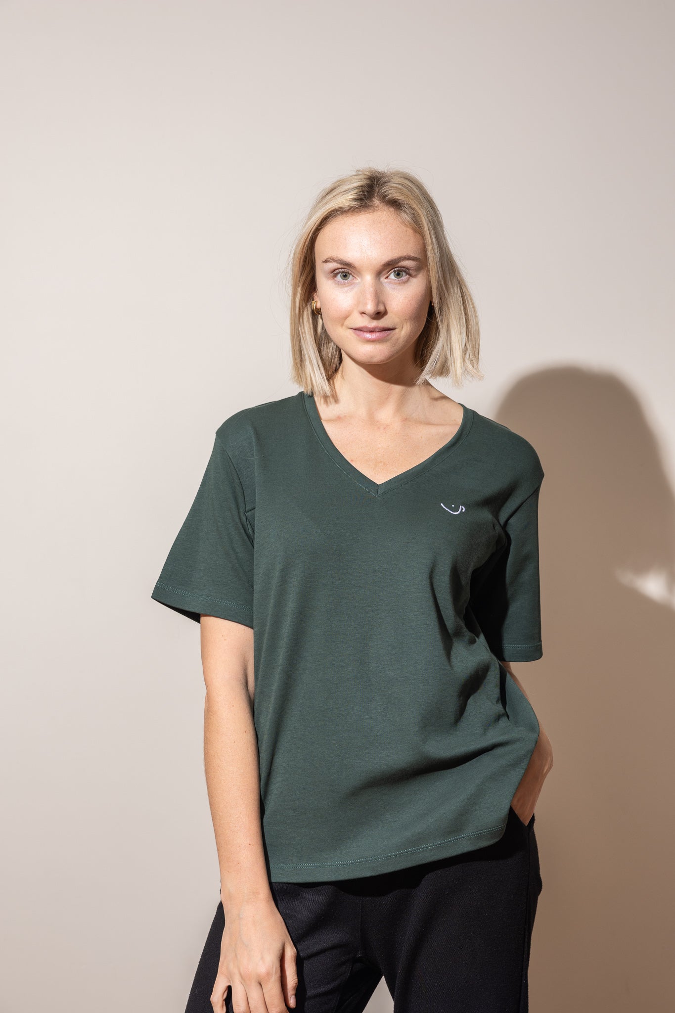 Latte Mamiato - T-shirt d'allaitement - Vert bouteille