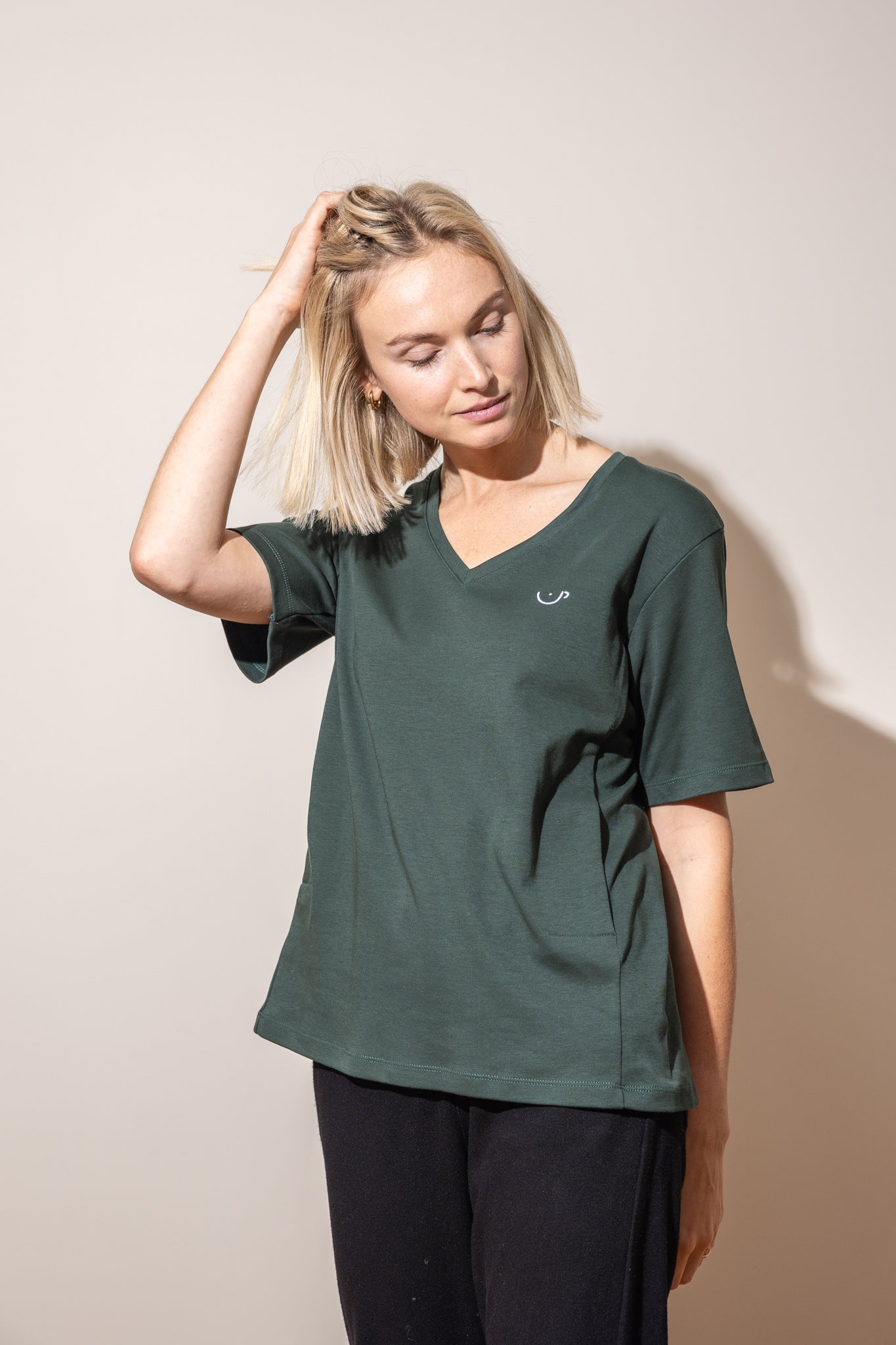 Latte Mamiato - T-shirt d'allaitement - Vert bouteille