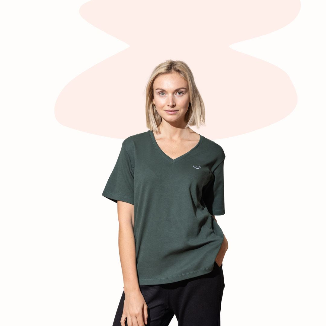 Latte Mamiato - T-shirt d'allaitement - Vert bouteille