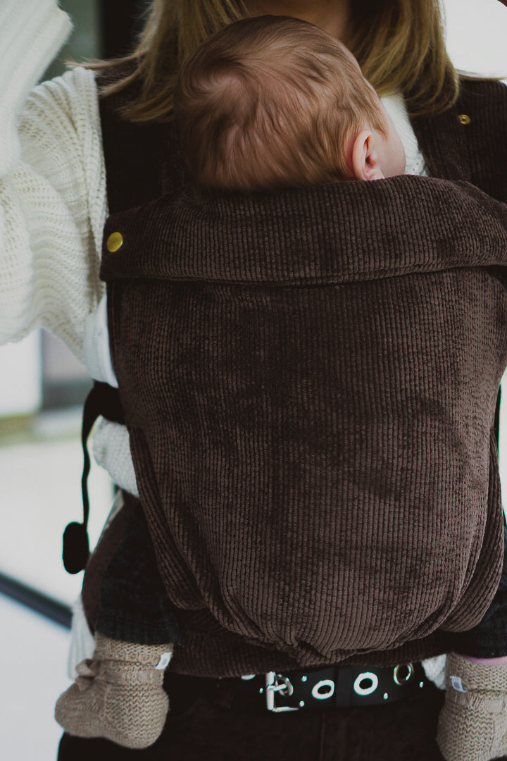 Monkose - Heiwa babydraagzak Corduroy Cocoa