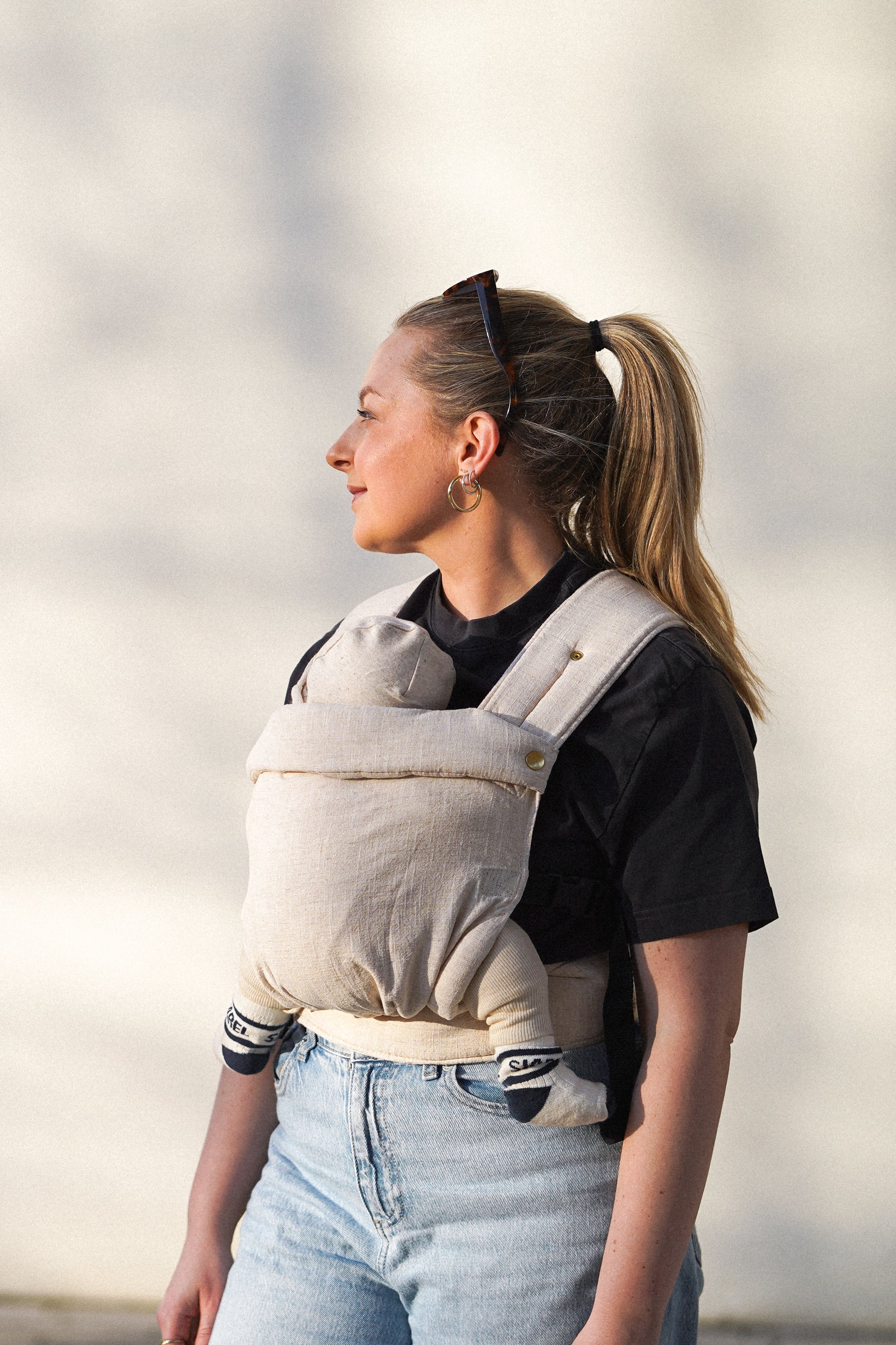 Monkose - Heiwa babydraagzak Linen Oat