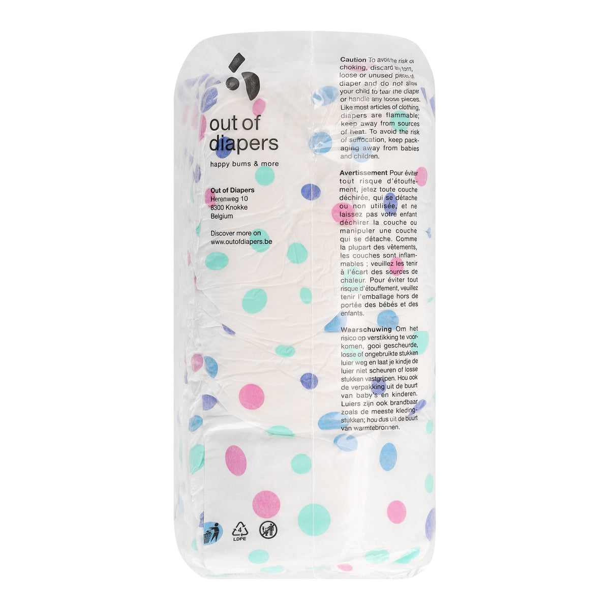 Luiers Out of Diapers - maat 5 - 8+ kg • 27 stuks / verpakking