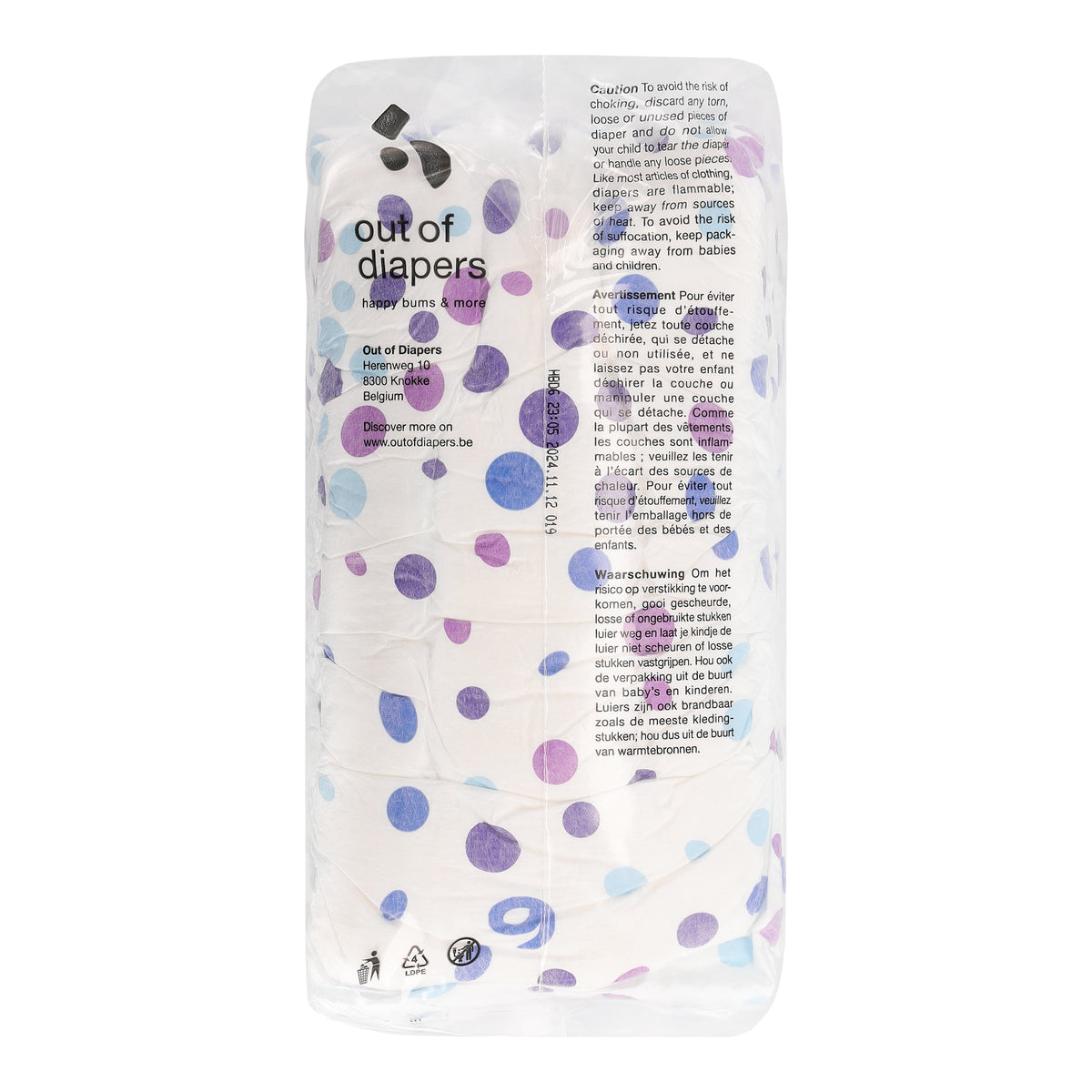 Luiers Out of Diapers - maat 6 - 11+ kg • 23 stuks / verpakking
