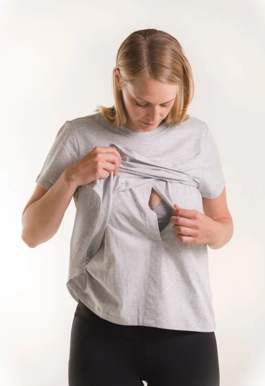 Basic Zwangerschaps en borstvoedingst-shirt