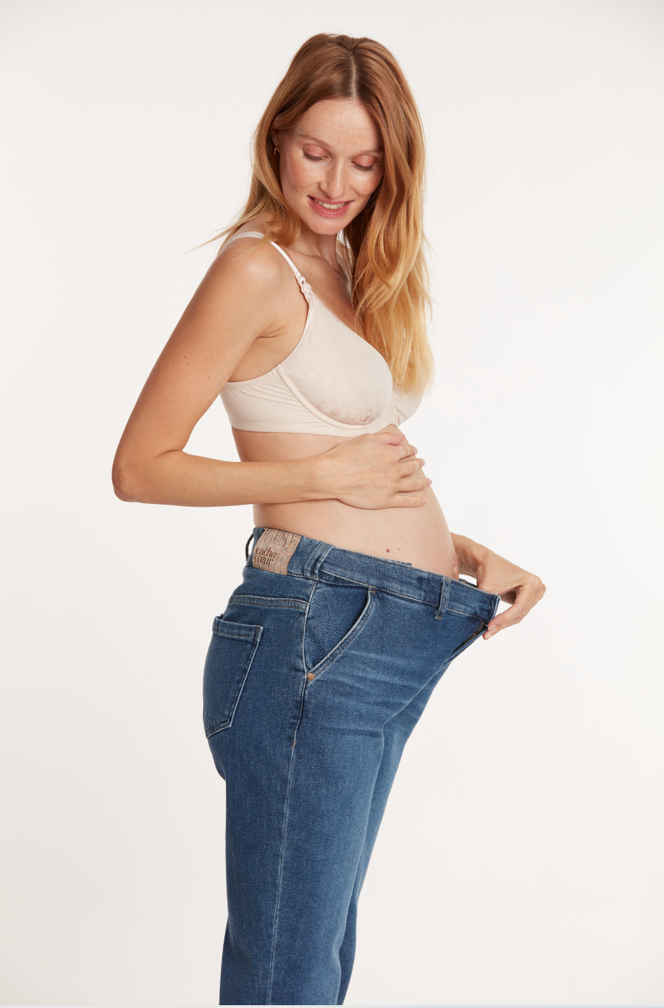 Carrie zwangerschaps- & postnatale jeans midblue