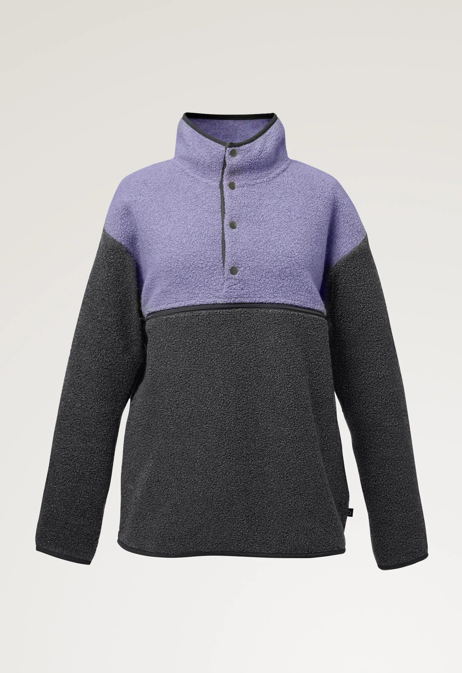 Wol-fleece 90's Zwangerschapstrui Lila