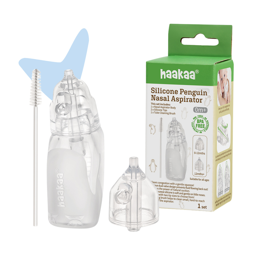 Nettoyeur de nez en silicone Haakaa pour pingouin