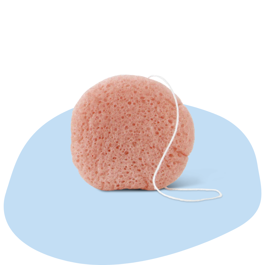 Pink clay konjac spons