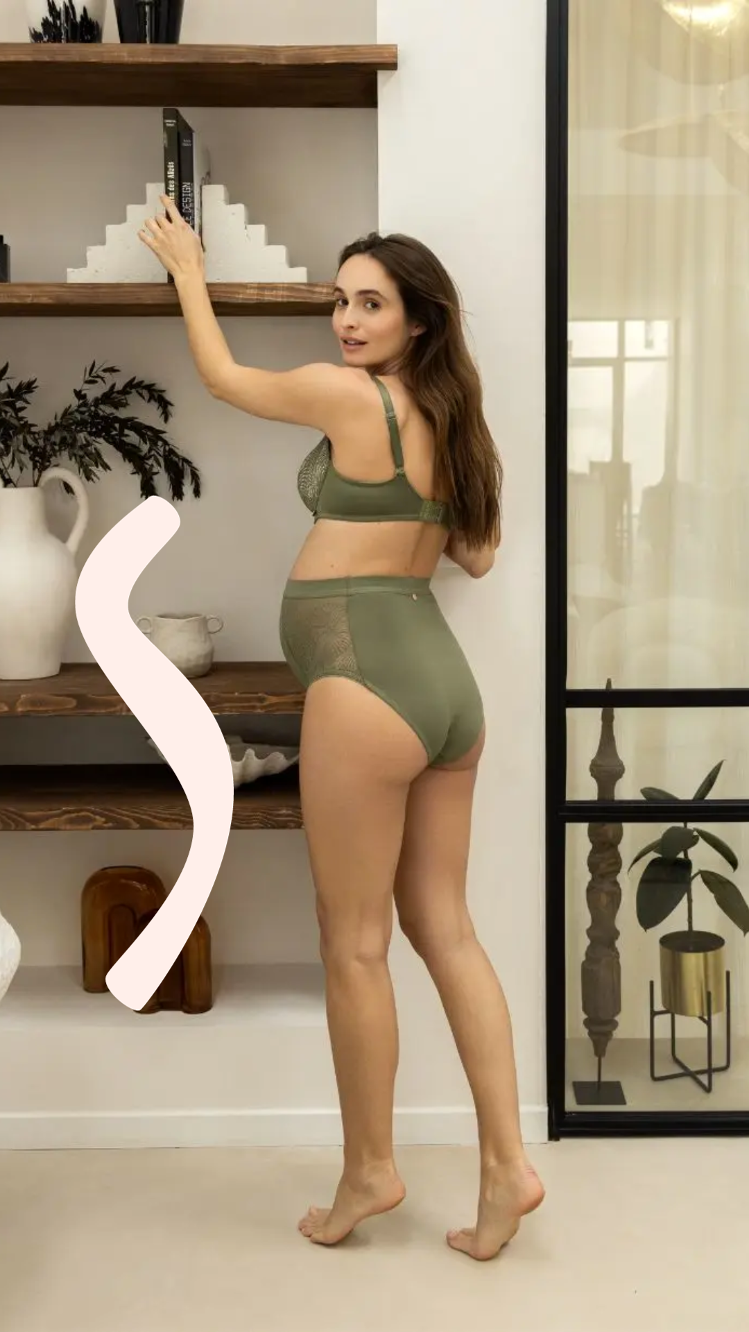 Maternity briefs dahlia khaki cache coeur