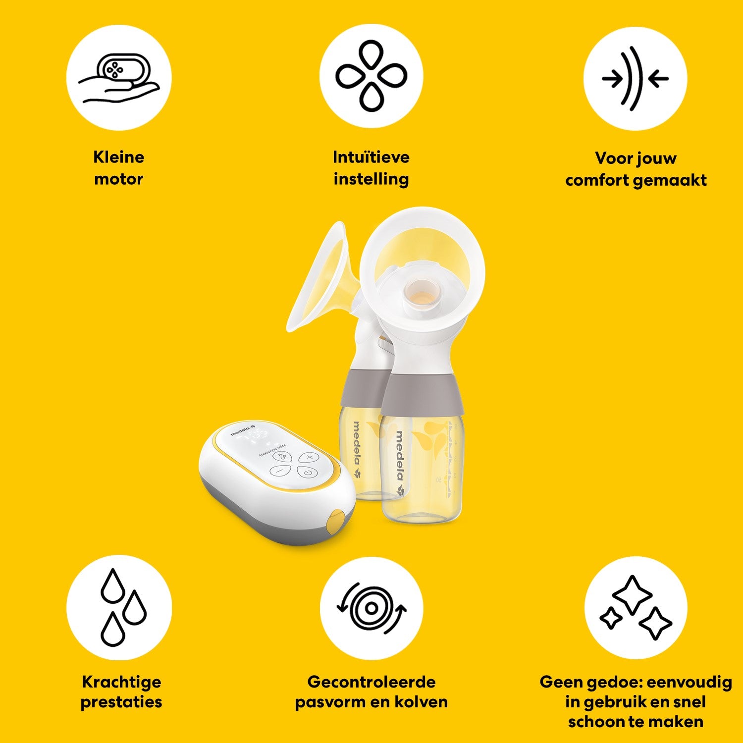 Medela Freestyle™ Mini dubbele elektrische borstkolf (klassieke set met flessen)