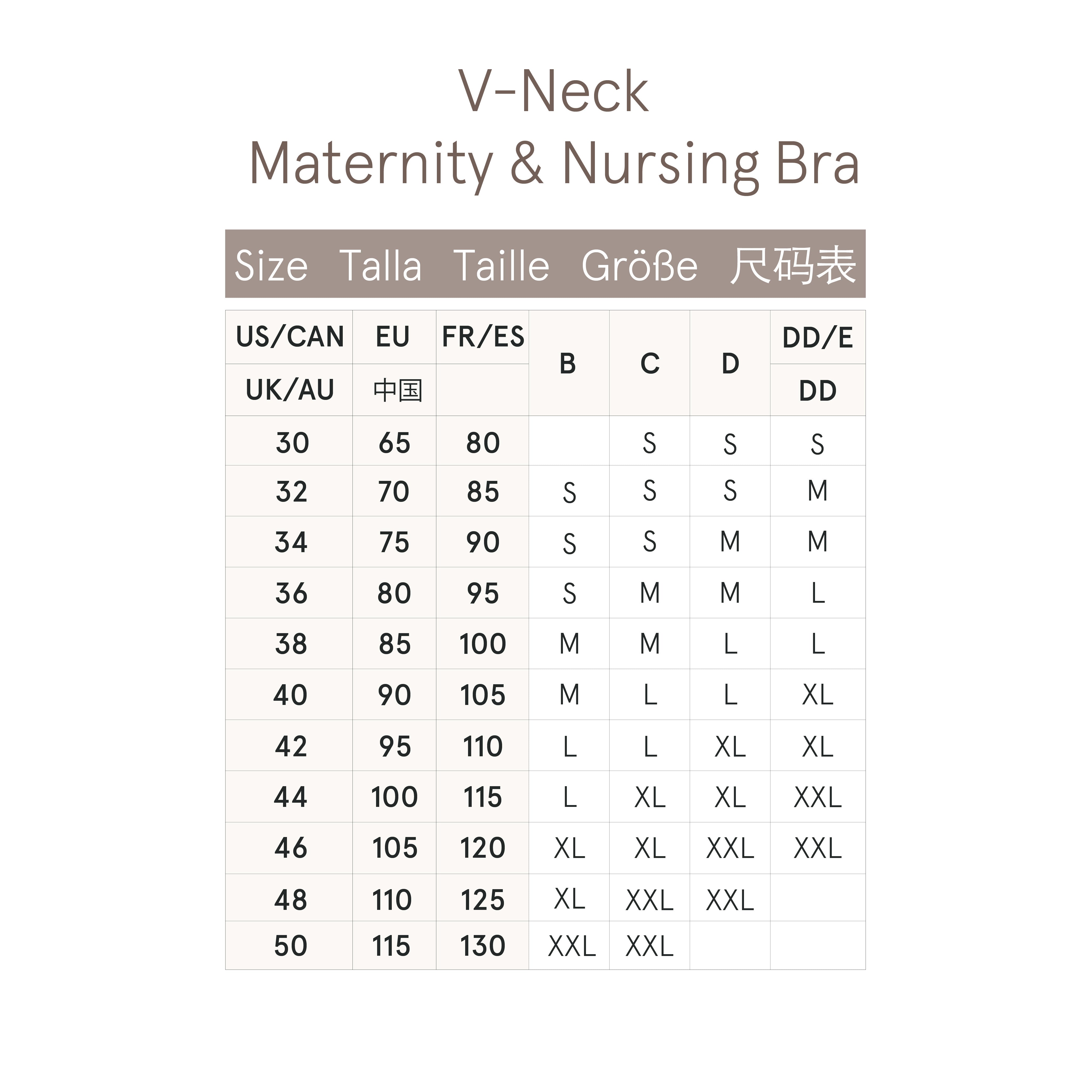 V-neck maternity and nursing bra