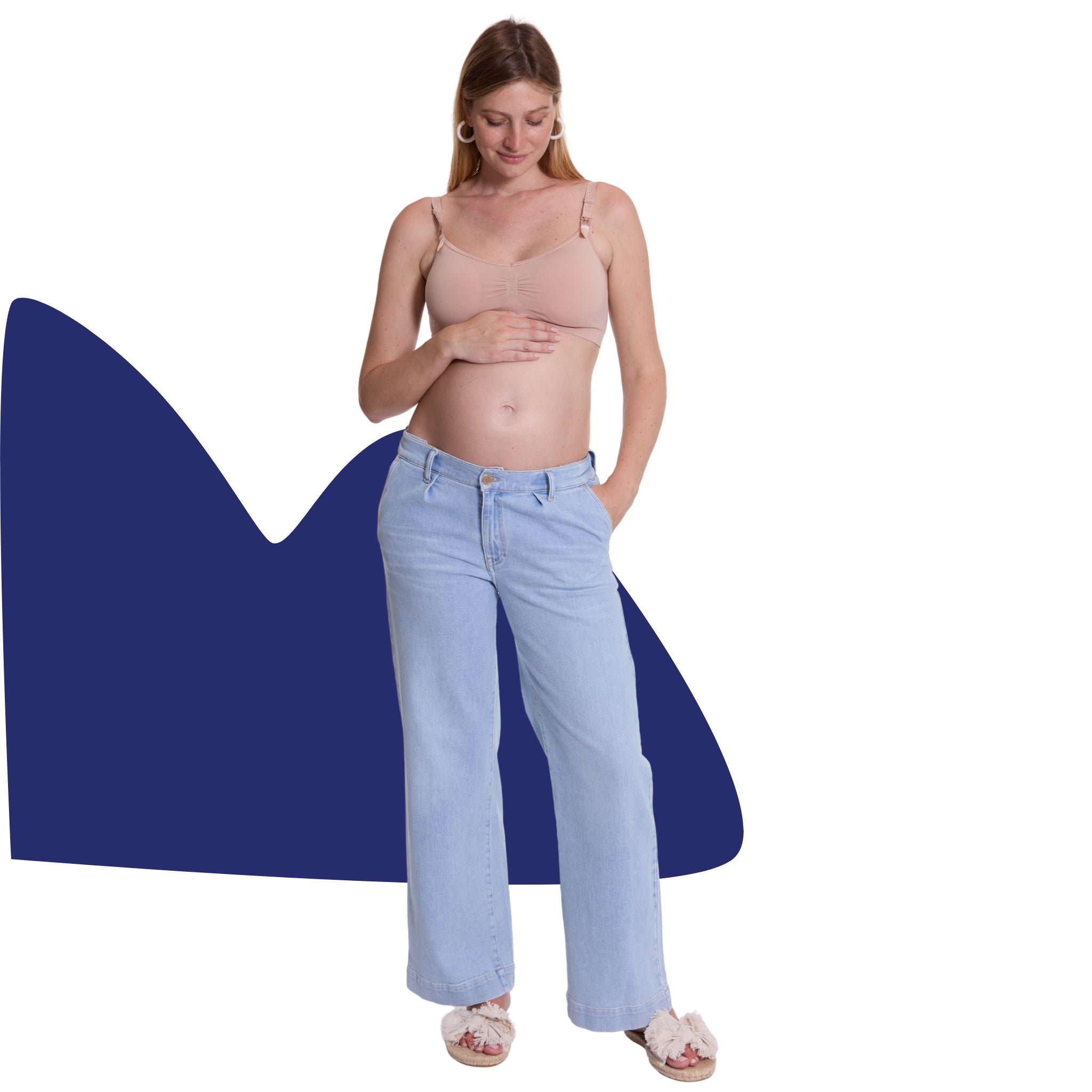 Kelly zwangerschaps- & postnatale jeans light blue