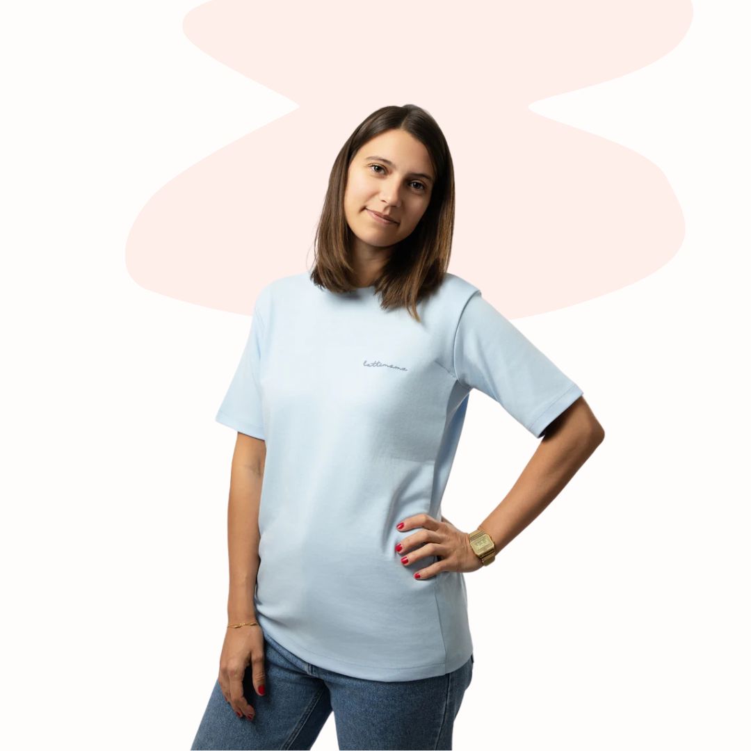 Latte Mamiato - Breastfeeding T-shirt - Light Blue