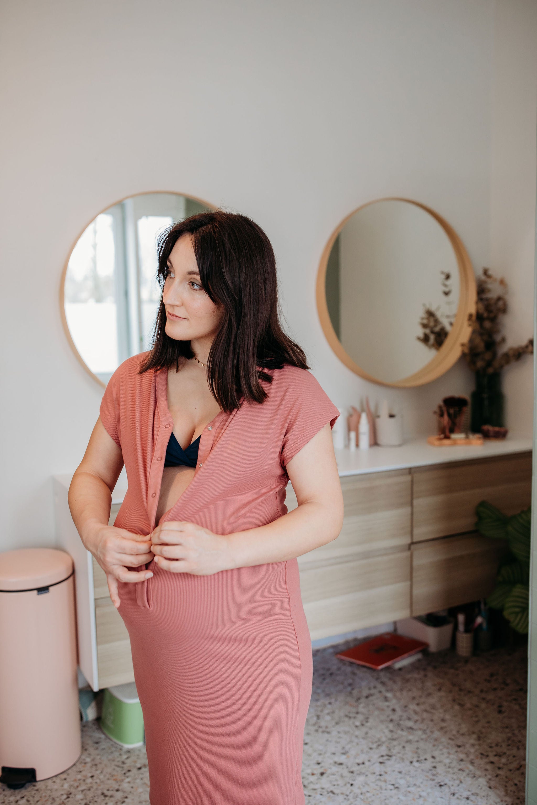 The Maternity Dress - Limited Rib - Bamboo 