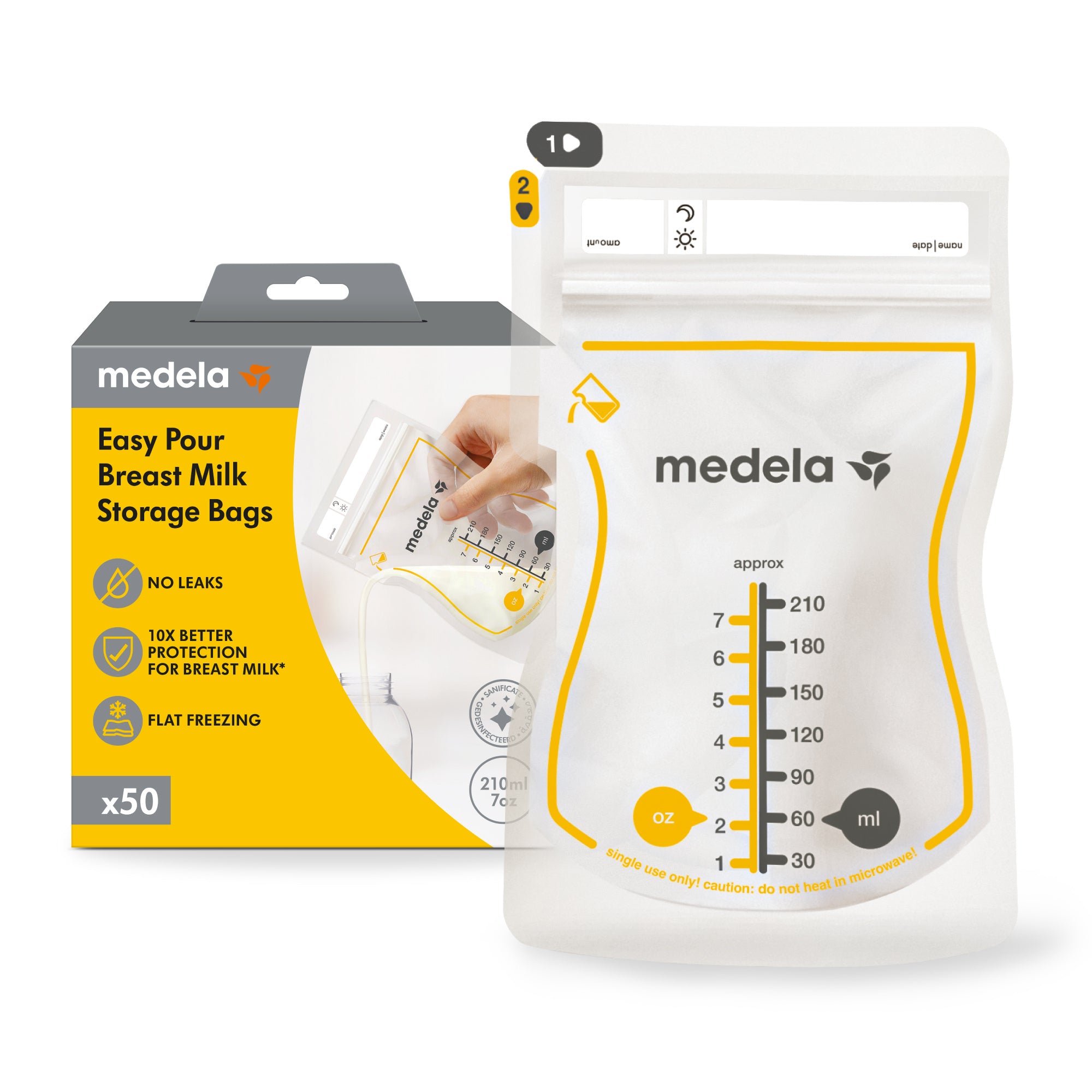 Medela Breastmilk Storage Bags with Spout - Renewed