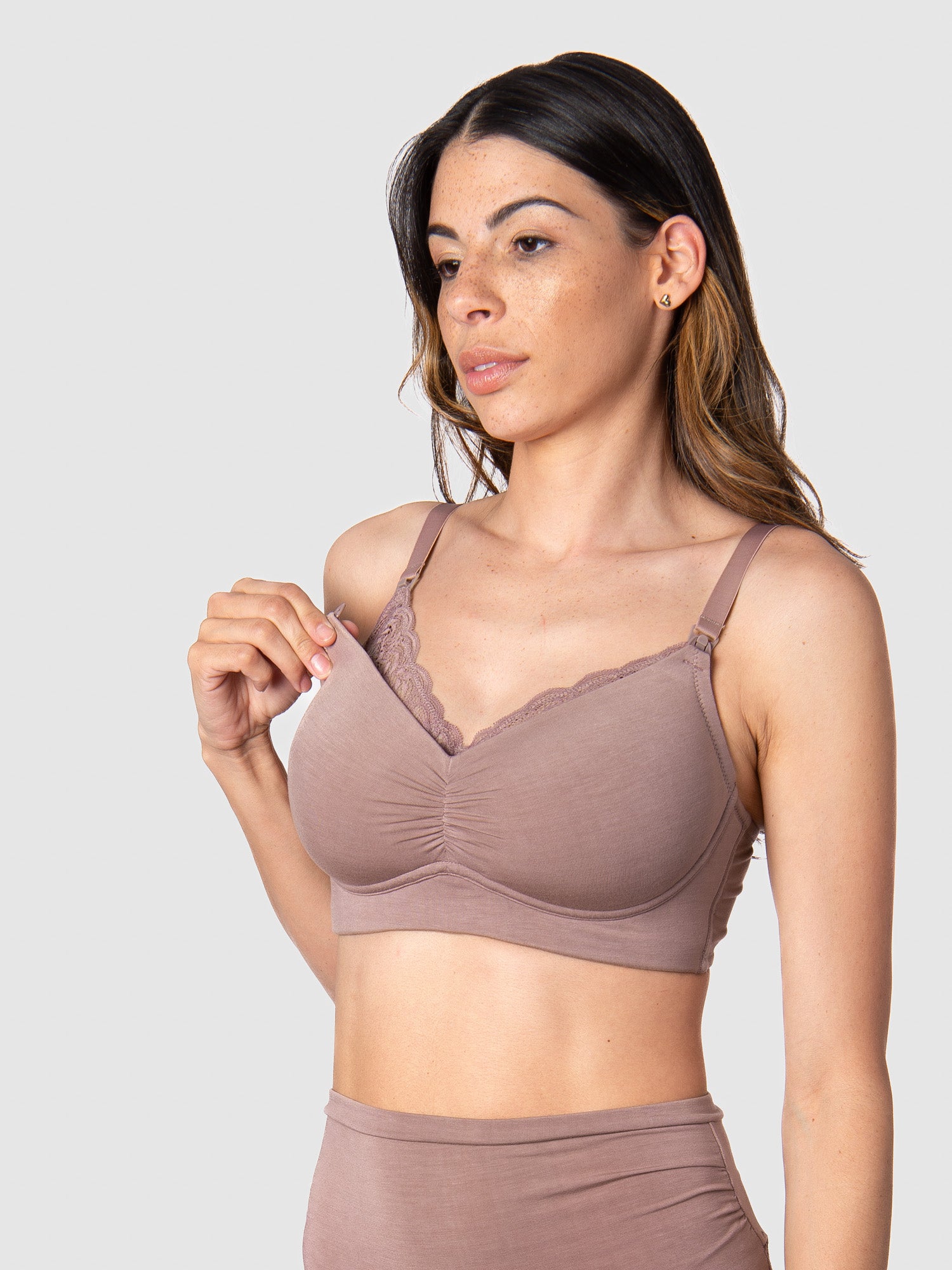 Serenity Bamboo - mocha - maternity and nursing bra