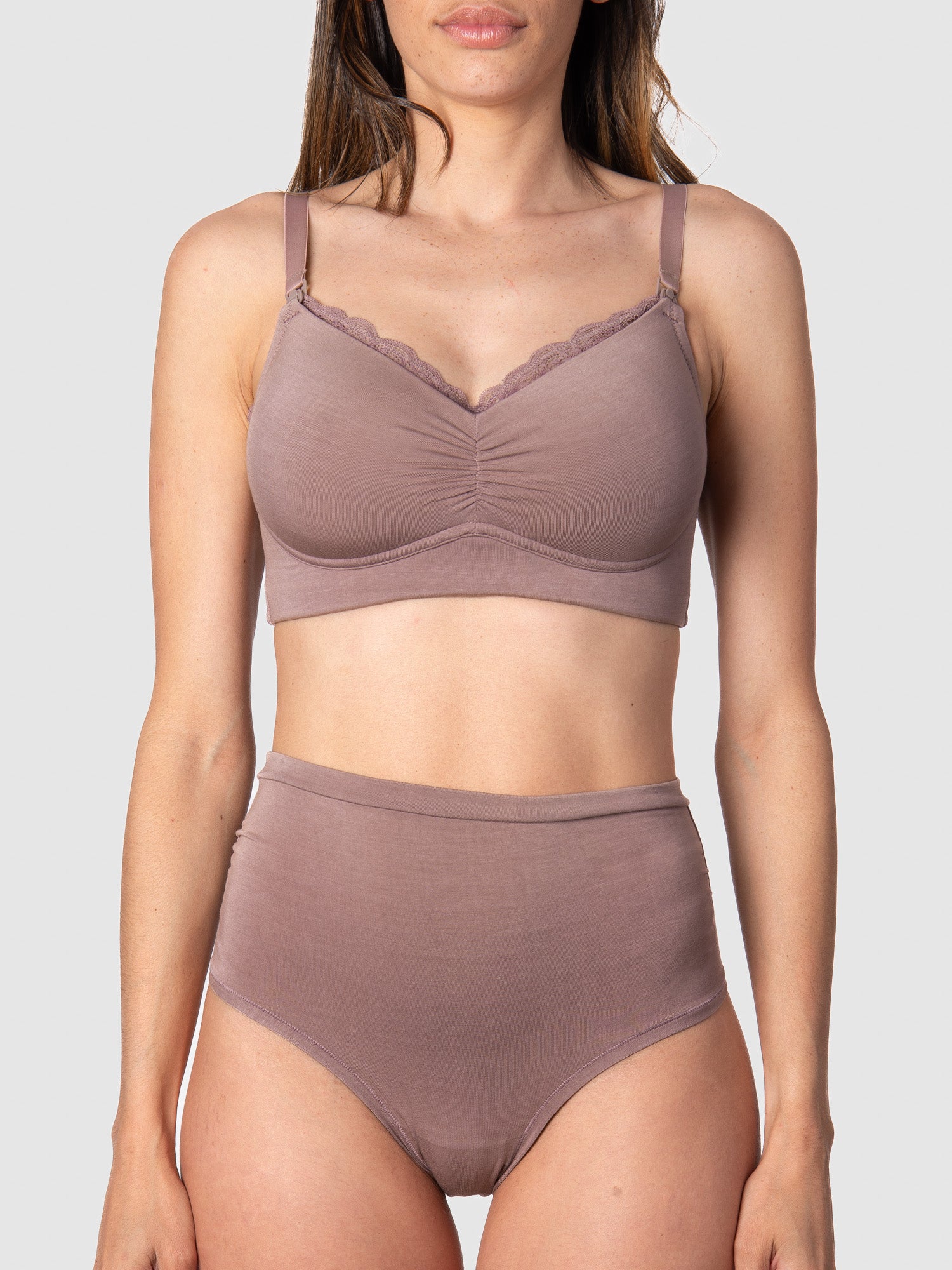 Serenity Bamboo - mocha - maternity and nursing bra