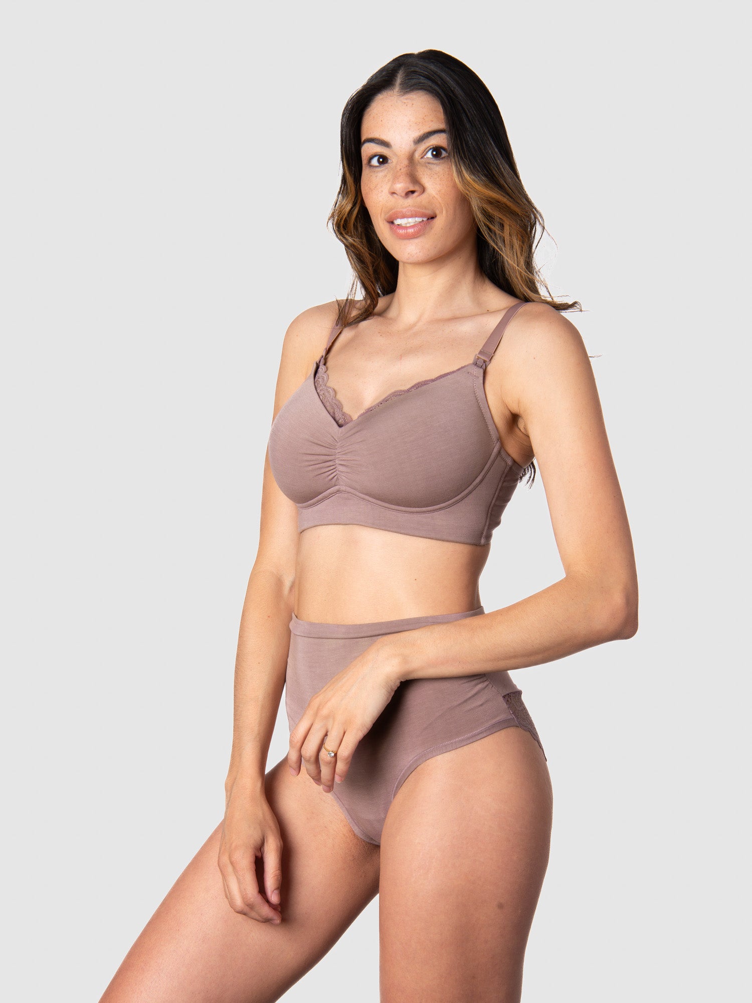 Serenity Bamboo - mocha - maternity and nursing bra