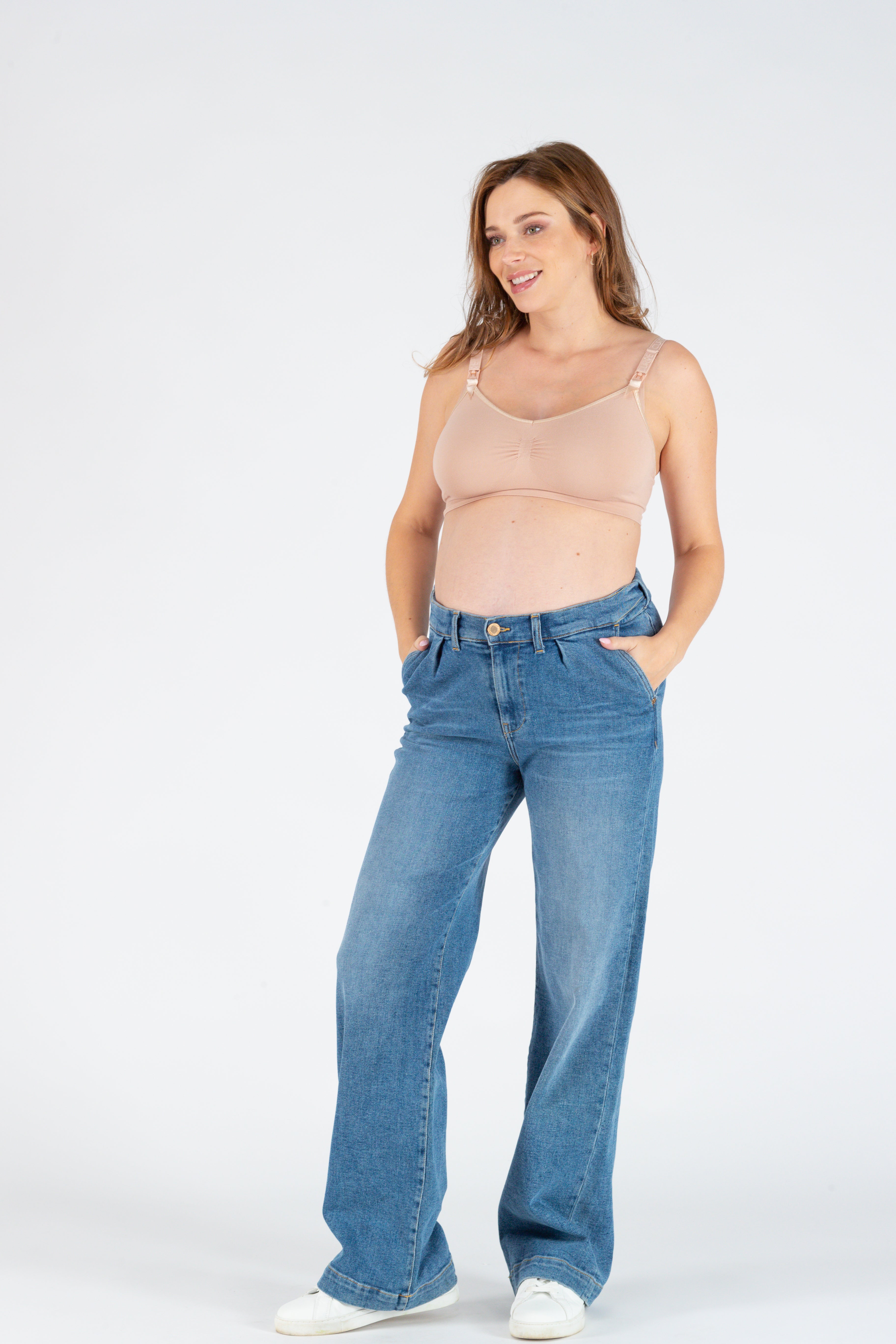 Kelly zwangerschaps- & postnatale jeans Midblue
