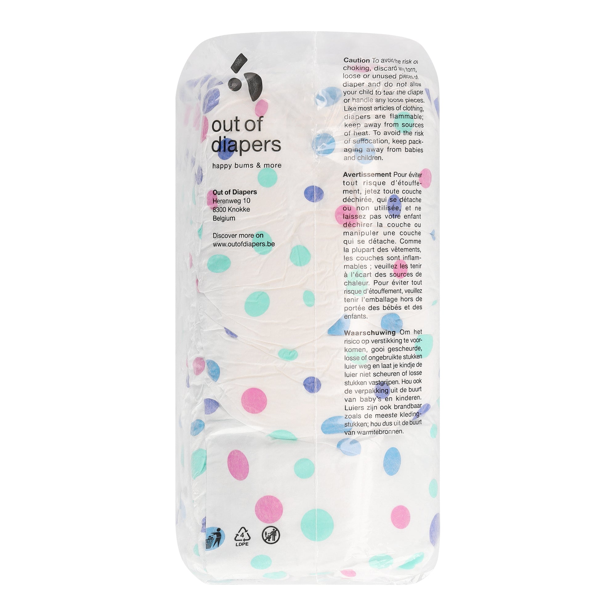Luiers Out of Diapers - maat 5 - 8+ kg • 27 stuks / verpakking