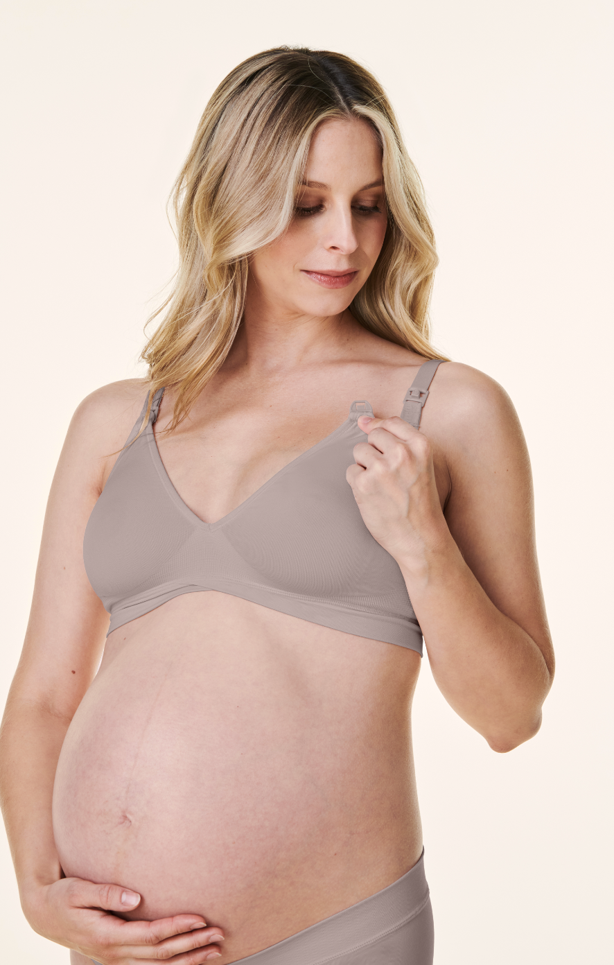 V-neck maternity and nursing bra