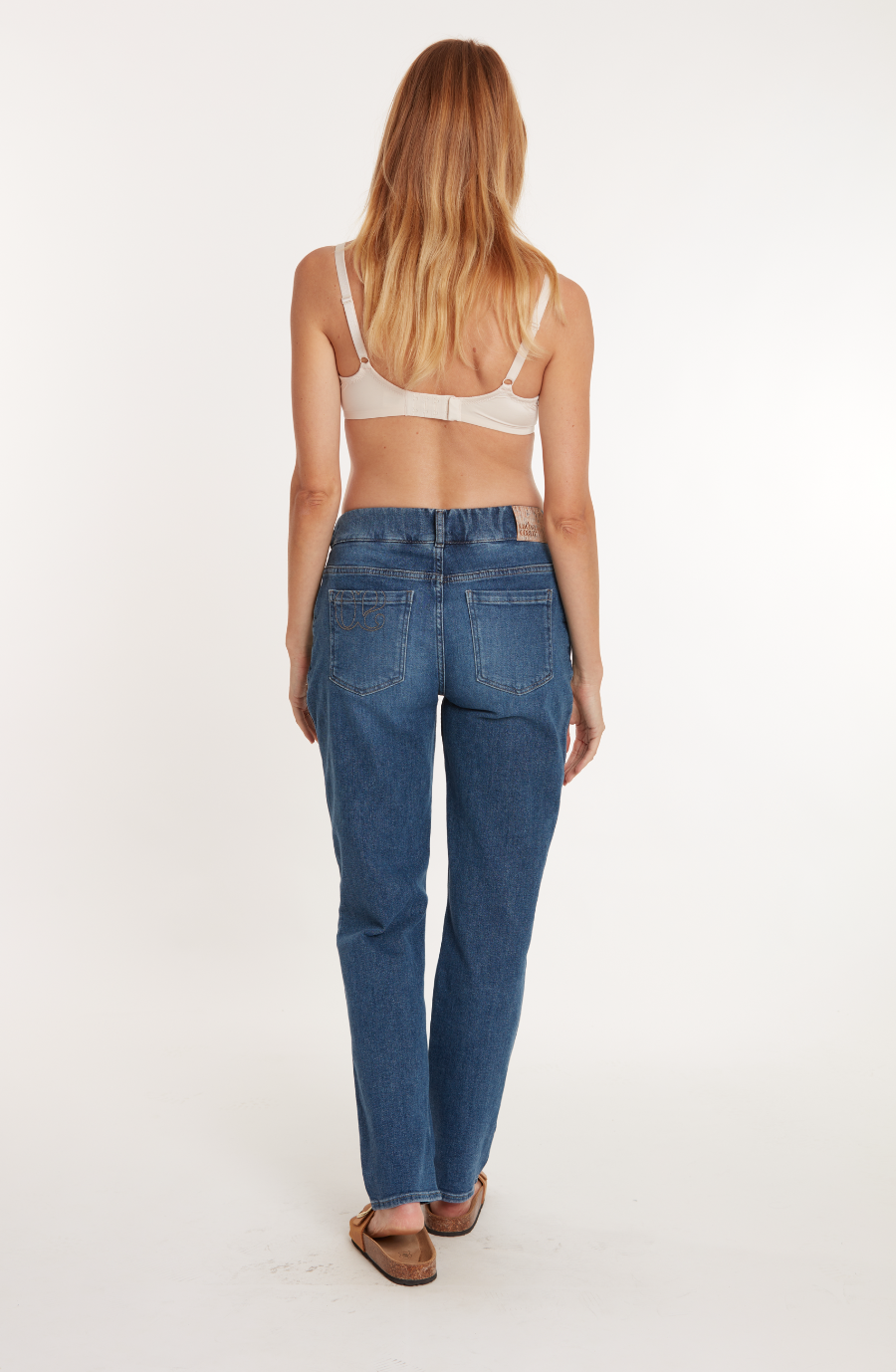 Carrie zwangerschaps- & postnatale jeans midblue