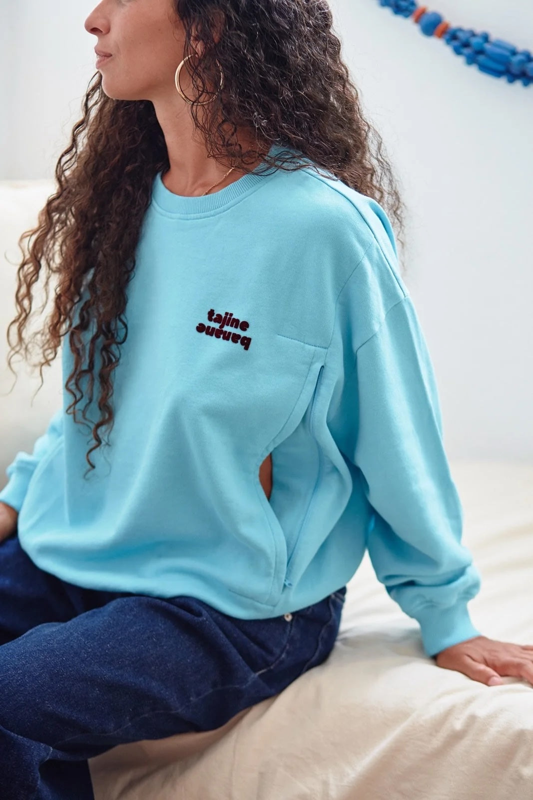 La P'allaite Breastfeeding Sweatshirt - Reef