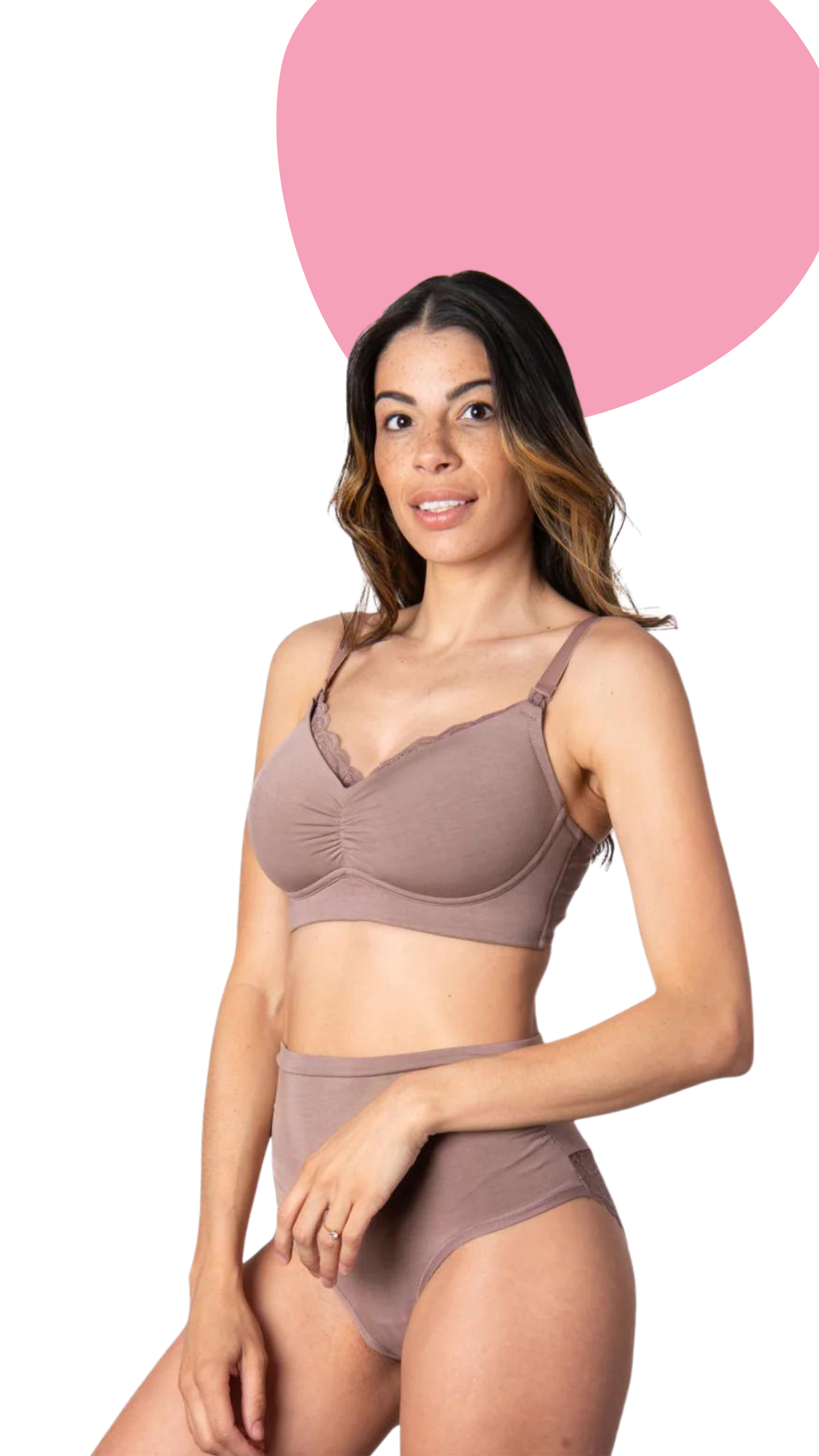 Serenity Bamboo - mocha - maternity and nursing bra