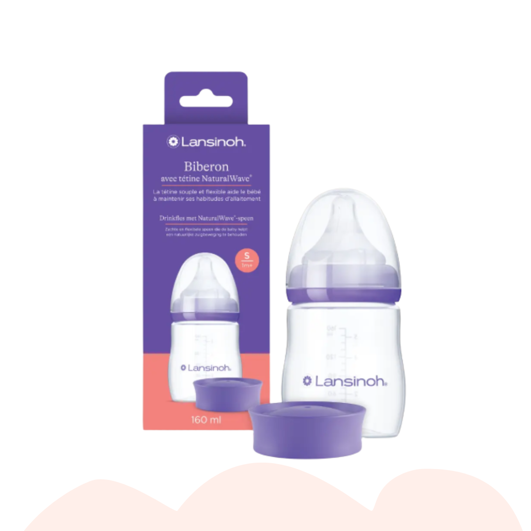 Glass drinking bottle with NaturalWave™ teat