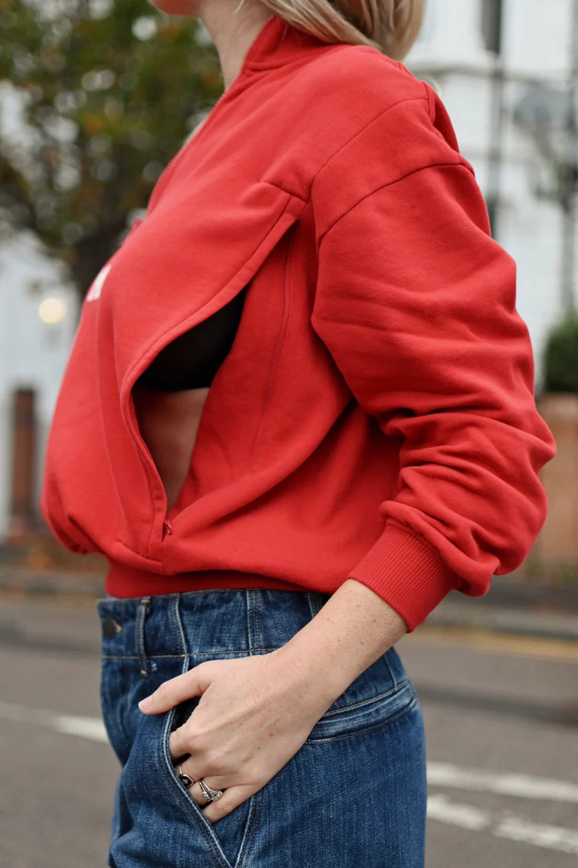 Borstvoedingstrui Mom rood